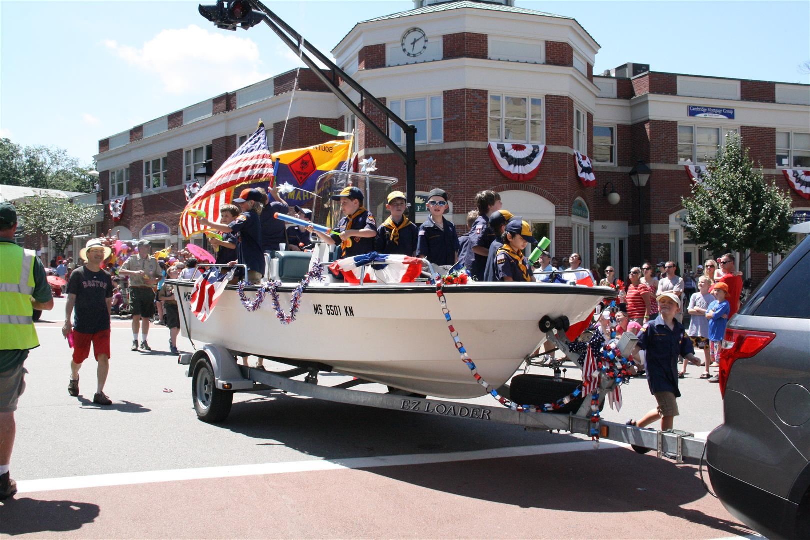 Hingham Boy Scouts head through downtown